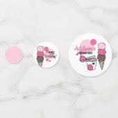 Ice Cream Scoop Verjaardagsfeesttafel Confetti (Voorkanten)