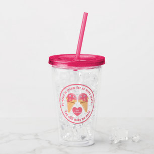 Ice Cream Scoops Cute Romantic Valentijnsdag Acryl Drinkbeker