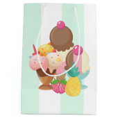 Ice Cream Scoops met Sprinkles Birthday Medium Cadeauzakje (Achterkant)