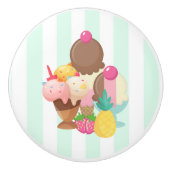 Ice Cream Scoops met Sprinkles Keramische Knop (Voorkant)