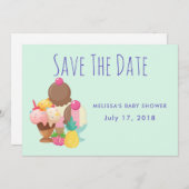 Ice Cream Scoops met Sprinkles Sparen de Datum Save The Date (Voorkant / Achterkant)