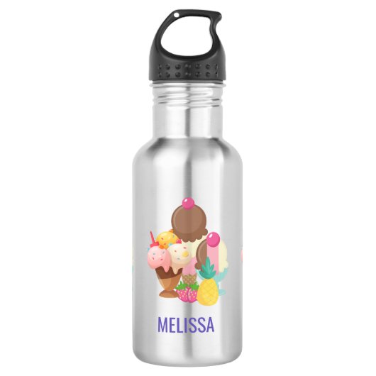 Ice Cream Scoops met Sprinkles Waterfles (Voorkant)