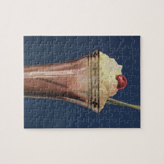 Ice Cream Shake, met schroefdraad en kers Legpuzzel (Horizontaal)