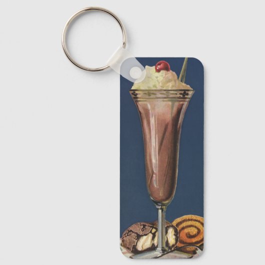 Ice Cream Shake, met schroefdraad en kers Sleutelhanger (Voorkant)