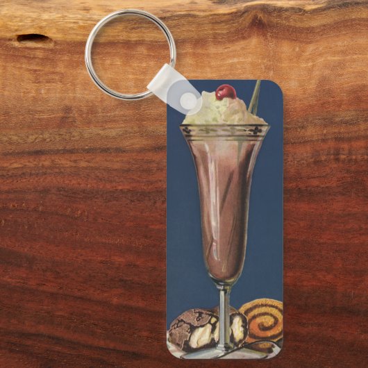  Ice Cream Shake, met schroefdraad en kers Sleutelhanger (Voorkant)