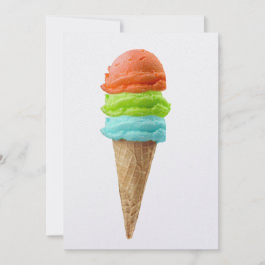 Ice Cream Sherbet Uitnodiging - SRF (Voorkant)