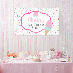Ice Cream Shop Birthday Party Spandoek