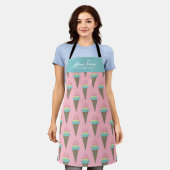 Ice Cream Shop Custom Apron Schort (Gedragen)
