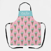 Ice Cream Shop Custom Apron Schort (Voorkant)