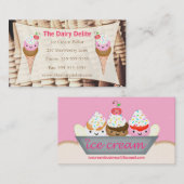 Ice Cream Shop/Parlor Visitekaartje (Voorkant / Achterkant)
