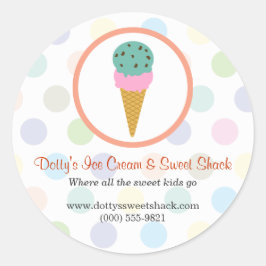 Ice Cream Shop Ronde Sticker