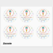 Ice Cream Shop Ronde Sticker (Vel)