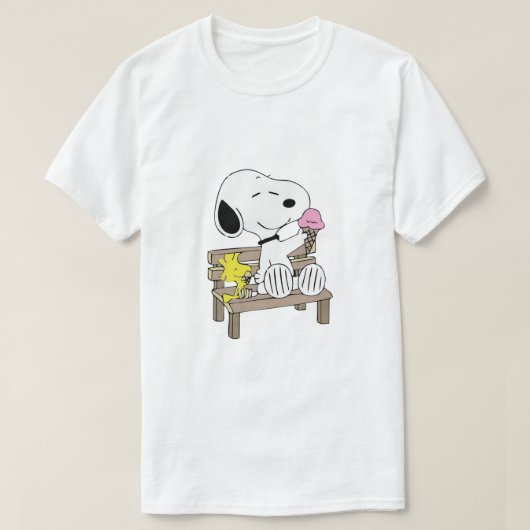 Ice Cream Snoopy Woodstock T-shirt (Design voorkant)