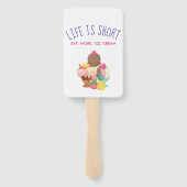 Ice Cream Sociaal Baby shower Handwaaier (Achterkant)