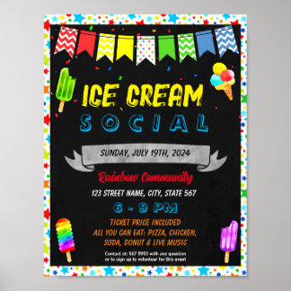 Ice Cream Sociaal evenement sjabloon Poster