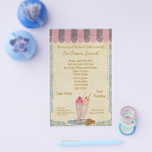 Ice Cream Social Announcement Flyer (Enkel)