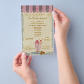 Ice Cream Social Announcement Flyer (Hand)