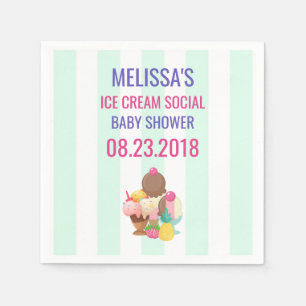 Ice Cream Social Baby shower Event Servet