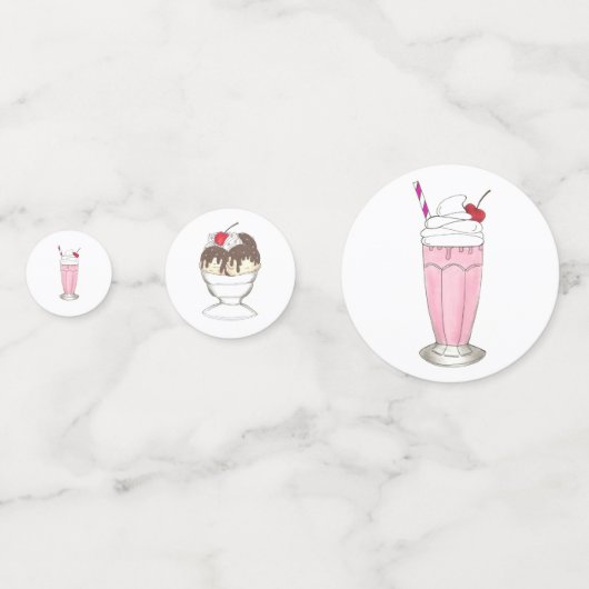 Ice Cream Social Favor Banana Split Sundae Cone Confetti (Achterkanten)