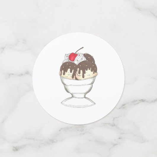 Ice Cream Social Favor Banana Split Sundae Cone Confetti (Kleine voorkant)