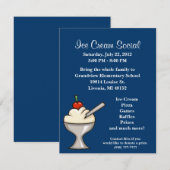 Ice Cream Social Flyer Kaart (Voorkant / Achterkant)