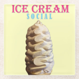 Ice Cream Social Glazen Onderzetter