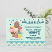 Ice Cream Social Hoe Cool - Baby shower Kaart (Staand voorkant)