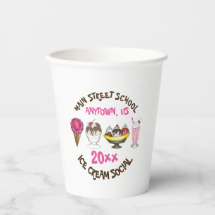 Ice Cream Social Maak je eigen Sundae Party Papieren Bekers