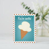 Ice Cream Social Party Invitation (Debout devant)