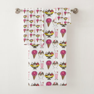 Ice Cream Social Sundae Milkshake Banana Split Bad Handdoek