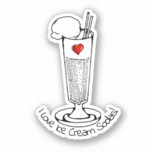 Ice Cream Soda Day Sticker