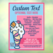 Ice Cream Specials Smaken Menu Raamsticker (Vel 3)