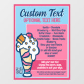 Ice Cream Specials Smaken Menu Raamsticker (Vel)