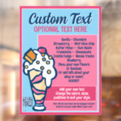 Ice Cream Specials Smaken Menu Raamsticker (Vel 2)