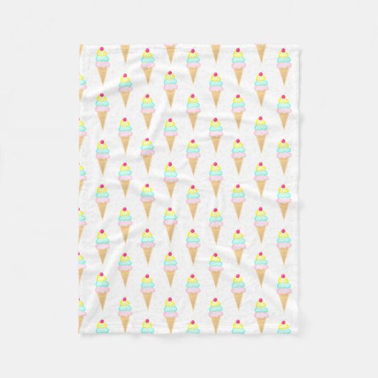 Ice Cream Sprinkles - Fleece Blanket Deken (Voorkant)