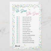 Ice Cream Sprinkles Hij zei dat ze spel zei Briefpapier (Voorkant / Achterkant)