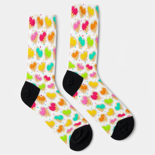 Ice Cream Sprinkles Pattern Socks Sokken (Rechts)