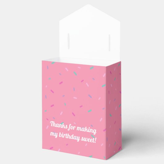 Ice Cream Sprinkles Verjaardagsfeestje Favor Box Bedankdoosjes (Geopend)