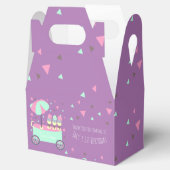 Ice Cream Stand Confetti Paars Birthday Party Bedankdoosjes (Geopend)