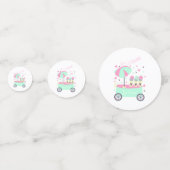 Ice Cream stand - roze verjaardag Confetti (Achterkanten)