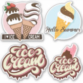 Ice Cream-stickers Sticker (Voorkant)
