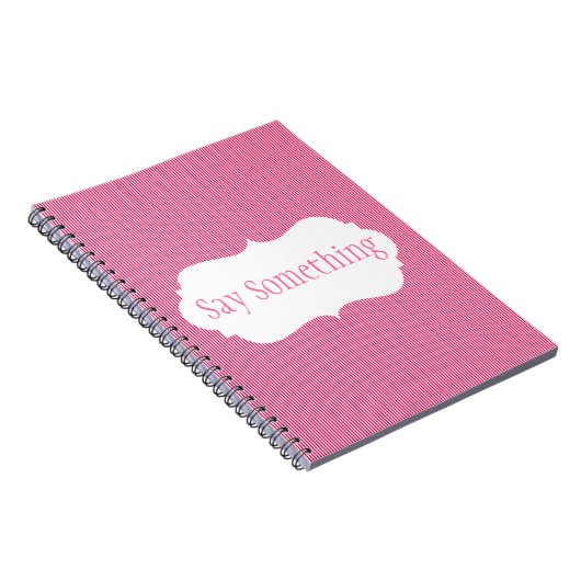 Ice Cream Stripes met monogram Notitieboek (Rechterzijde)