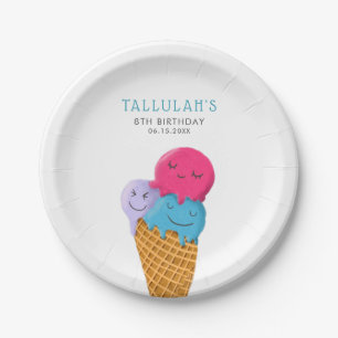 Ice Cream Summer Birthday Papieren Bordje