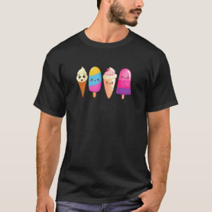 Ice Cream Summer Sweet Dessert Mannen Vrouwen T-shirt