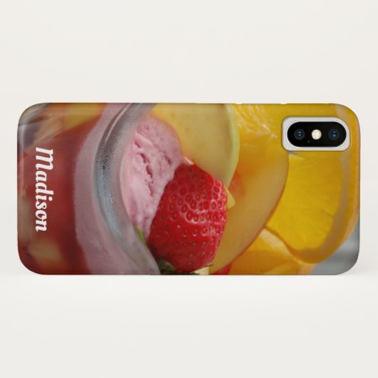 Ice Cream Sundae, aangepaste naam telefoonkwesties Case-Mate iPhone Case (Achterkant (horizontaal))