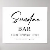 Ice cream Sundae Bar Trouwteken Poster (Voorkant)