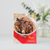 Ice Cream Sundae Birthday Briefkaart (Staand voorkant)