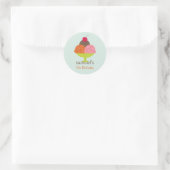 Ice Cream Sundae Birthday Favor Stickers (blauw) (Tas)