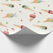Ice Cream Sundae Cadeaupapier (Hoek)