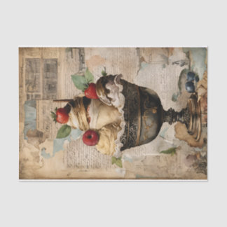 Ice Cream Sundae Collage Decoupage Tissuepapier